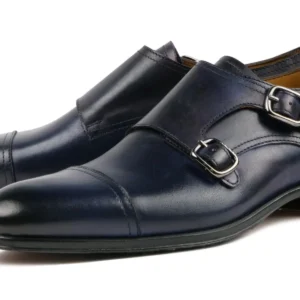 Camden Monk Double Strap – Modern Take on a Classic Design (Dark Blue)