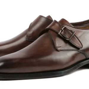 Dalston Monk Strap Brown – Sleek One-Buckle Dress Shoes