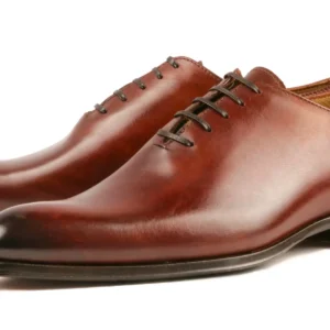 Classic Wholecut Oxford in Chestnut Leather