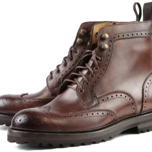 Bennett Brown Wingtip Brogue Boot – Refined Style for Urban Explorers