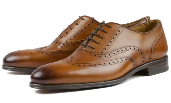 Bedford Wingtip Oxford Brogue – A Heritage-Inspired Formal Essential in Light Tan