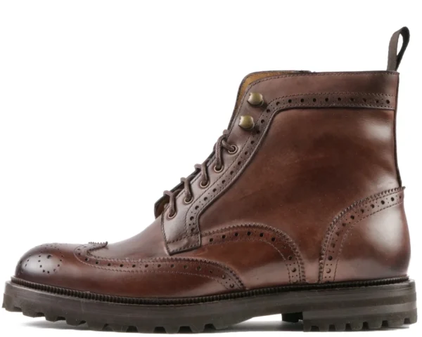 Bennett Brown Wingtip Brogue Boot – Refined Style for Urban Explorers - Image 4