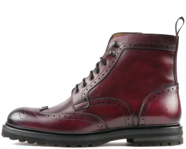 Bennett Oxblood Wingtip Brogue Boot – Refined Style for Urban Explorers - Image 4