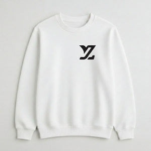 Heavyweight Cross-Grain Crewneck Sweatshirt | 390+ GSM Fleece | Relaxed Unisex Fit | WHITE