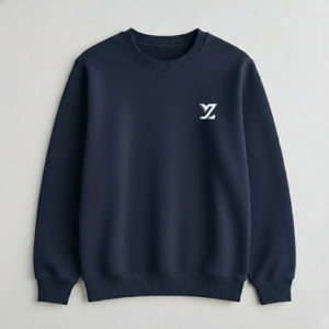 Heavyweight Cross-Grain Crewneck Sweatshirt | 390+ GSM Fleece | Relaxed Unisex Fit | Navy Blue