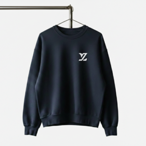 Heavyweight Cross-Grain Crewneck Sweatshirt | 390+ GSM Fleece | Relaxed Unisex Fit | Navy Blue